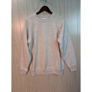 VINTAGE Santee Sweatshirt Men Large Gray Blank Street Crew Neck Made USA